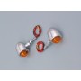 Turn Signals DAYTONA DAYTONA PAIRE DE CLIGNOTANTS TYPE OBUS CHROMES. BULBE ORANGE 40299