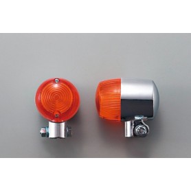 Turn Signals DAYTONA DAYTONA PAIRE DE CLIGNOTANTS TYPE VINTAGE ROND CHROMES. ORANGE 12299