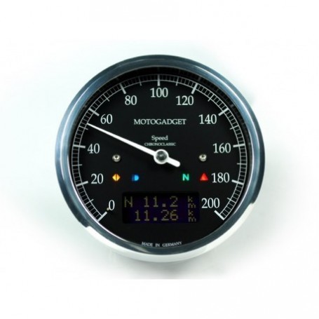 Counters MOTOGADGET COMPTEUR MOTOGADGET CHRONOCLASSIC DARK - NOIR - INOX 2004081