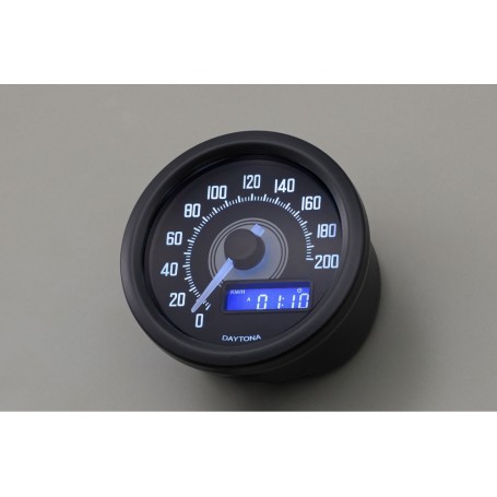 Compteurs DAYTONA DAYTONA COMPTEUR DE VITESSE VELONA 60MM NOIR A LEDS BLANC 200KMH 86863 86863