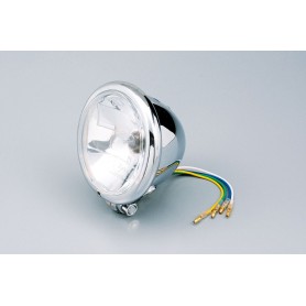 Headlights DAYTONA DAYTONA PHARE CHROME AVEC VERRE LISSE. DIAMETRE 4.5 . 12 V 35W 45307