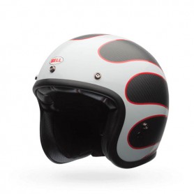Casques BELL CASQUE BELL CUSTOM 500 CARBON ACE CAFE NOIR/BLANC 7081011