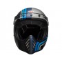 Casques BELL CASQUE BELL MOTO-3 Matte Silver/Black/Blue Stripes 7092525