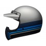 Casques BELL CASQUE BELL MOTO-3 Matte Silver/Black/Blue Stripes 7092525