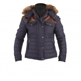 Blousons Femmes HELSTONS BLOUSON HELSTONS STUFF FEMME TISSU -CUIR BLEU 20170017 BL