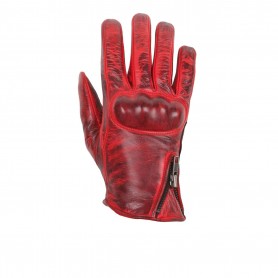 Women's Gloves HELSTONS GANTS HELSTONS ZIGY ÉTÉ CUIR SOFT ROUGE-NOIR 20160084 RN