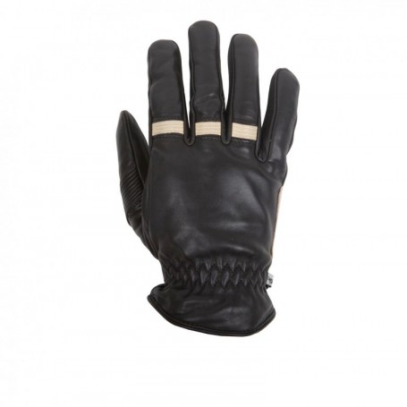 Men's Gloves HELSTONS GANTS HELSTONS VELVET HIVER CUIR SOFT NOIR-BEIGE 20160102 NB