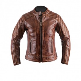 Blousons Femmes HELSTONS BLOUSON HELSTONS RAZZIA CUIR RAG CAMEL 20160158 C