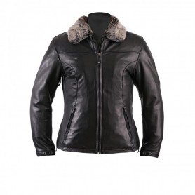 Blousons Femmes HELSTONS BLOUSON HELSTONS LIANE CUIR RAG NOIR 20140026 N